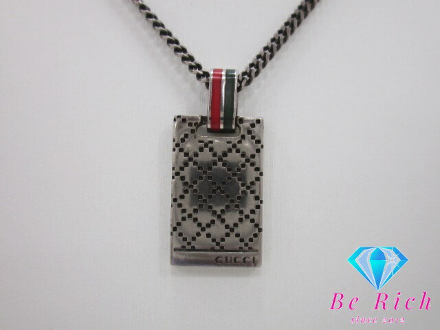 楽天市場】グッチ GUCCI ディアマンテ ロゴ プレート ネックレス