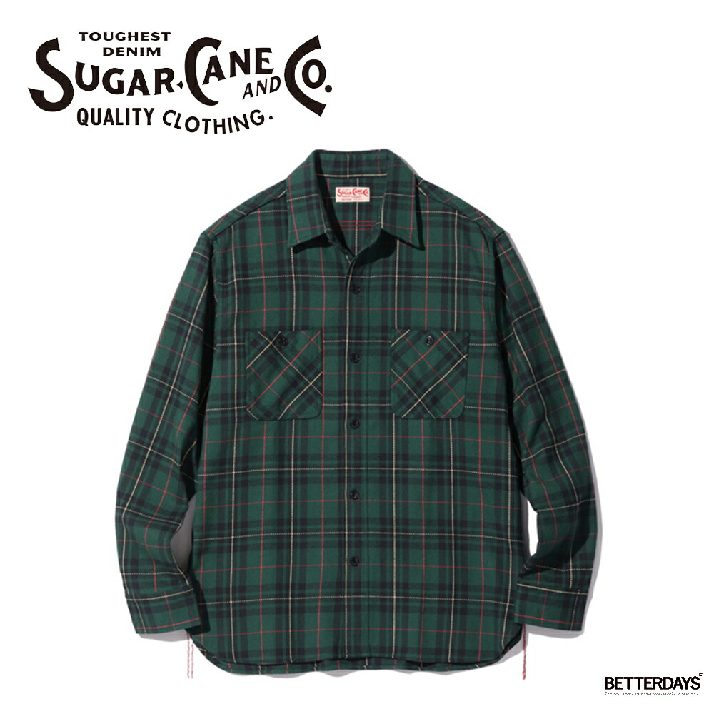 楽天市場】シャツ メンズ ユニセックス シュガーケーン TWILL CHECK