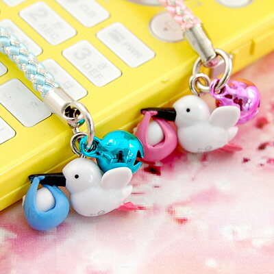 楽天市場】ハローキティ こうのとりキティ 根付けストラップ ピンク