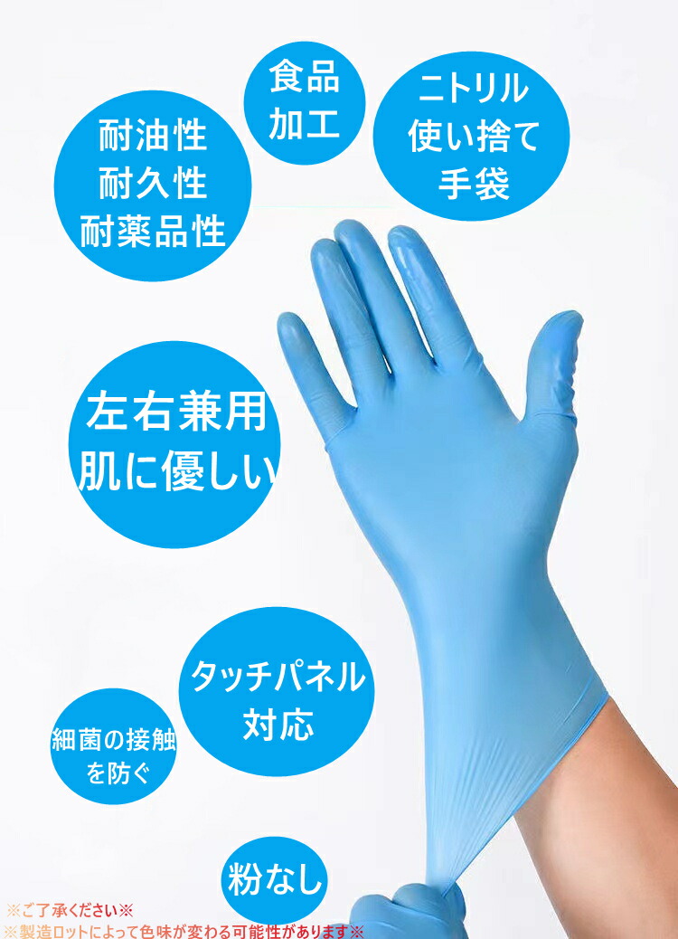 楽天市場】ニトリル手袋 パウダーフリー 1000枚入(100枚入x10箱
