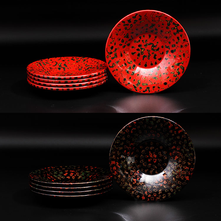 楽天市場】【津軽塗 唐塗】茶托揃4寸唐塗 【赤上IO-025/呂上IO-026