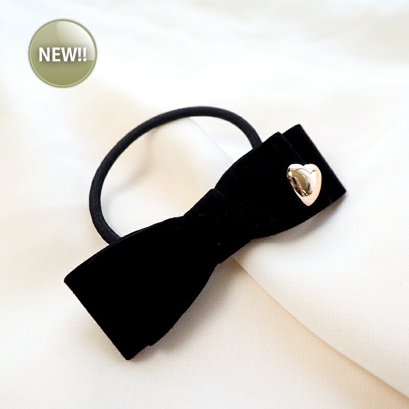 楽天市場】ヘアゴム ベロア リボン シンプル チャーム付き BLAZE
