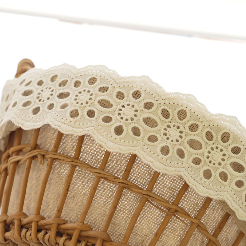 楽天市場】【計り売り 30cm単位】幅広 レース コットンフラワー