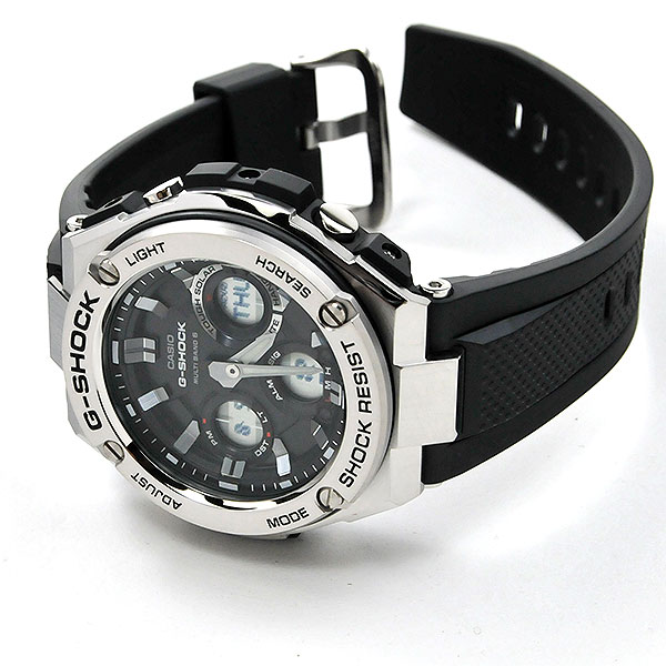 楽天市場】G-SHOCK 電波 ソーラー 電波時計 GST-W110-1AJF G-STEEL