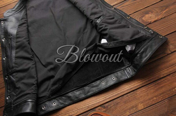 楽天市場】レザーベスト 本皮 クラブスタイル バイカー チョッパー