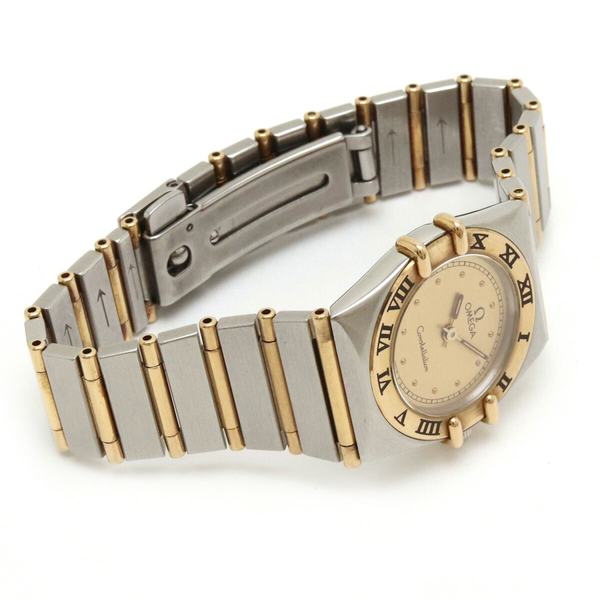 稼働]OMEGA オメガ コンステレーション ゴールドベゼル 腕時計