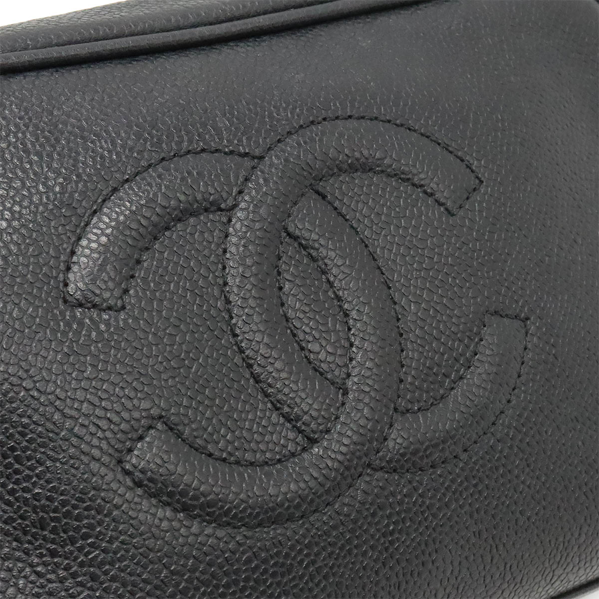 楽天市場】CHANEL シャネル ココマーク キャビアスキン メイクポーチ