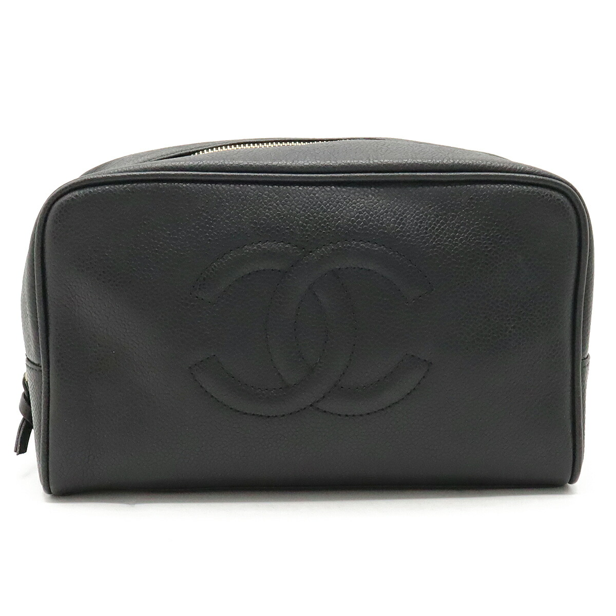 楽天市場】CHANEL シャネル ココマーク キャビアスキン メイクポーチ