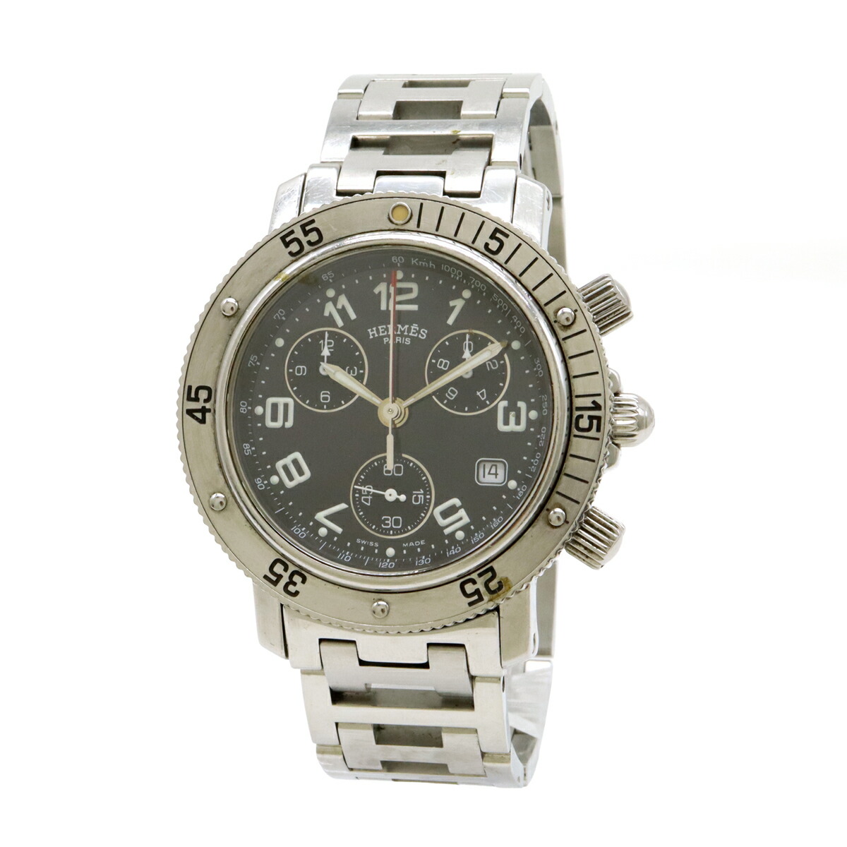 楽天市場】HERMES エルメス クリッパーダイバー クロノグラフ デイト