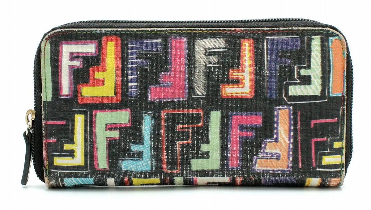 楽天市場】【財布】FENDI フェンディ ズッカ柄 ラウンドファスナー 長
