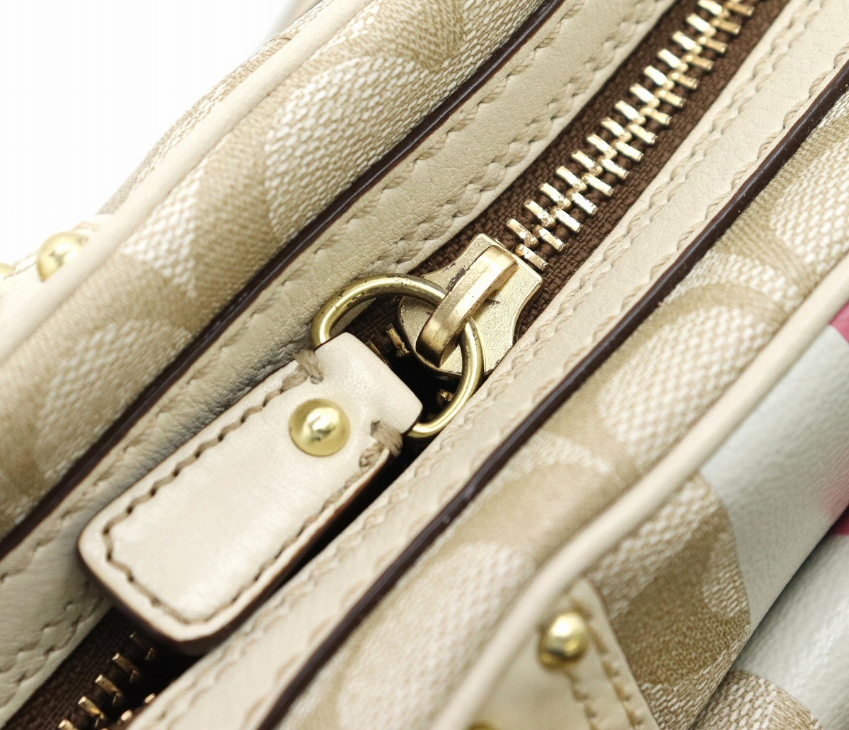 楽天市場】【バッグ】COACH コーチ ヘリテージ ストライプ スモール