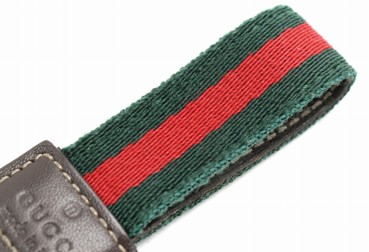 楽天市場】GUCCI グッチ シェリーライン チャーム レザー キーホルダー