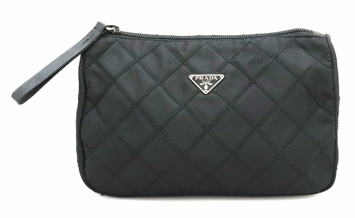楽天市場】【バッグ】PRADA プラダ キルティング ナイロン ポーチ