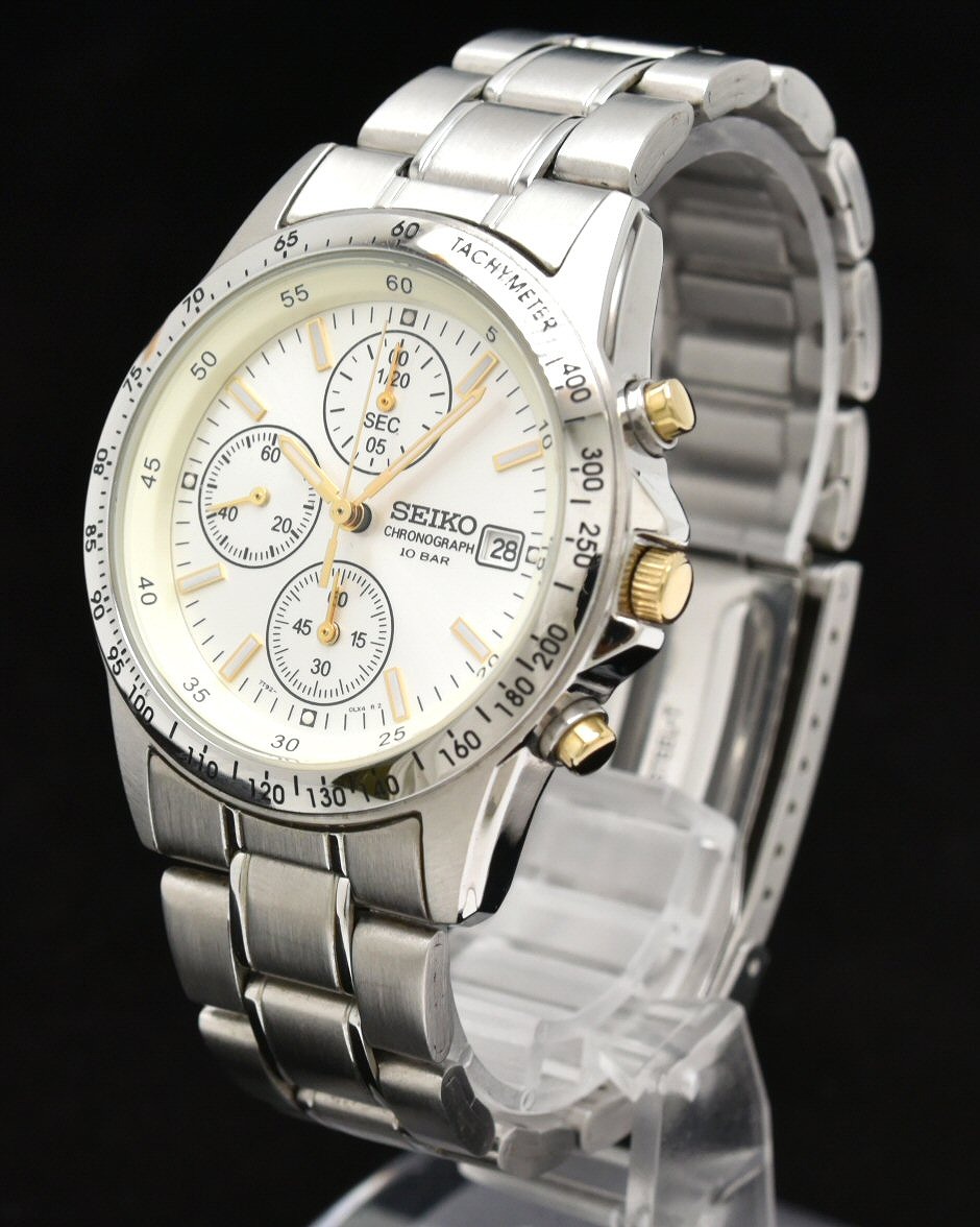 楽天市場】【ウォッチ】SEIKO セイコー クロノグラフ デイト ホワイト