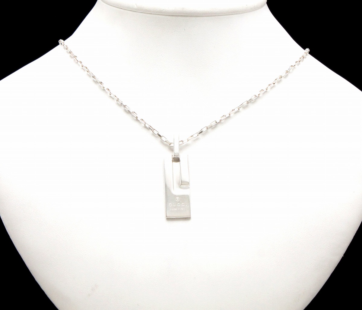 楽天市場】【ジュエリー】GUCCI グッチ Gプレート ペンダント