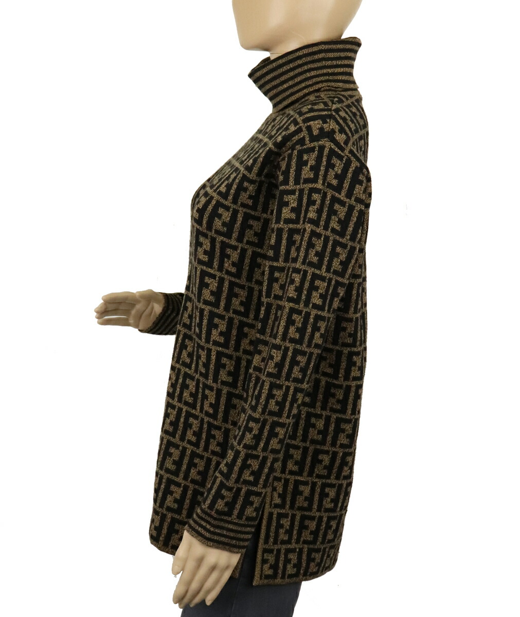 ヴィンテージ 当時物 フェンディ FENFI ラインストーン ハイネック