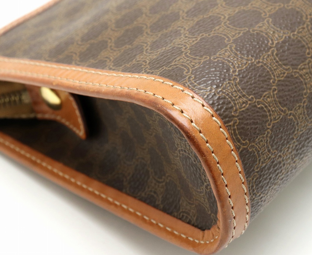 楽天市場】【バッグ】CELINE セリーヌ マカダム柄 ポーチ セカンド