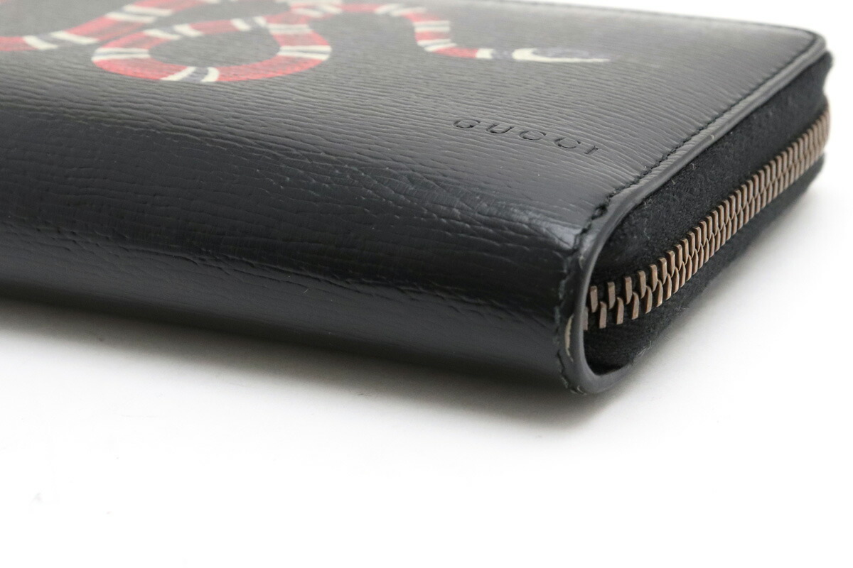 楽天市場】【財布】GUCCI グッチ スネーク プリント レザー ジップ