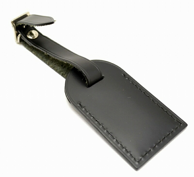 楽天市場】LOUIS VUITTON ルイ ヴィトン レザー ネームタグ 黒