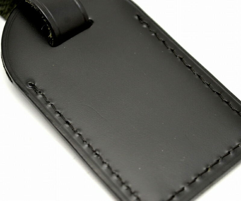 楽天市場】LOUIS VUITTON ルイ ヴィトン レザー ネームタグ 黒