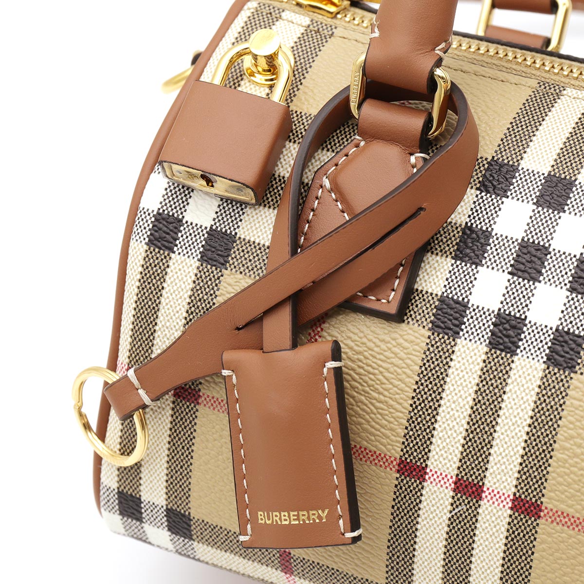 バーバリー BURBERRY ミニボストンバッグ ゴールド金具 シャドーホース