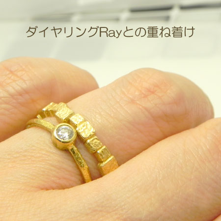 楽天市場】【指輪】モザイクリング指輪 Ring リングK22/K18YG/K18PG