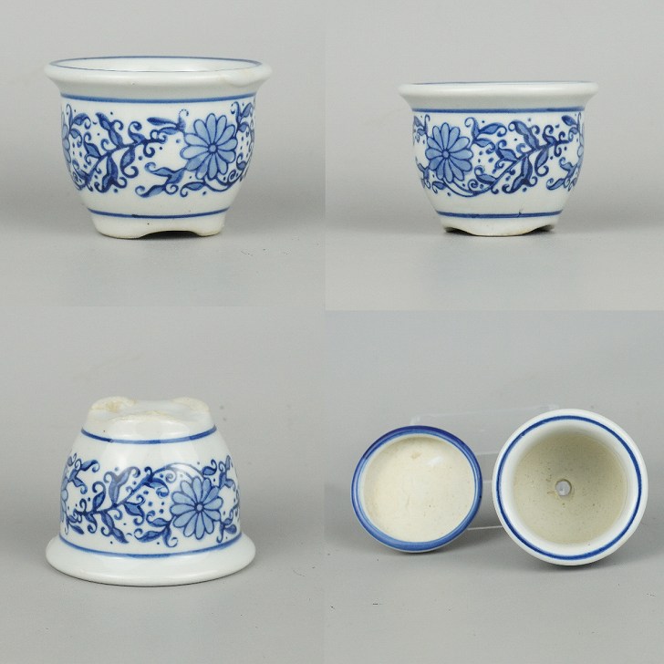 楽天市場】盆栽鉢 絵鉢 3点セット 小鉢 長辺 約7cm 丸鉢 花 赤 青 黄