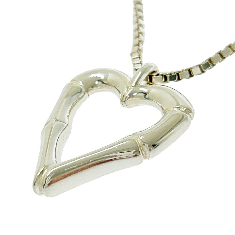 楽天市場】【中古】GUCCI グッチ シルバー バンブー ハート ネックレス