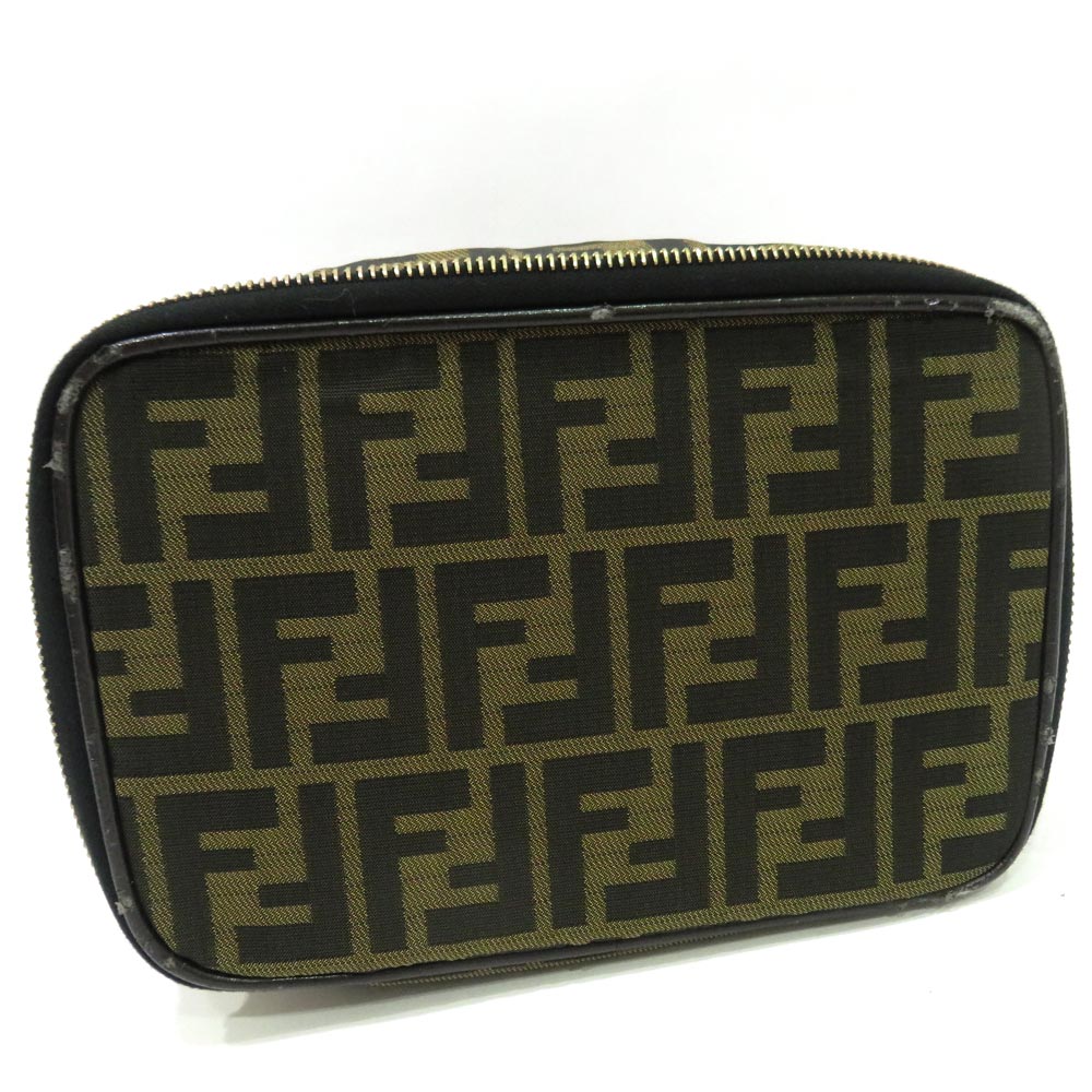 楽天市場】中古 フェンディ ズッカ柄 バニティバッグ ポーチ ABランク