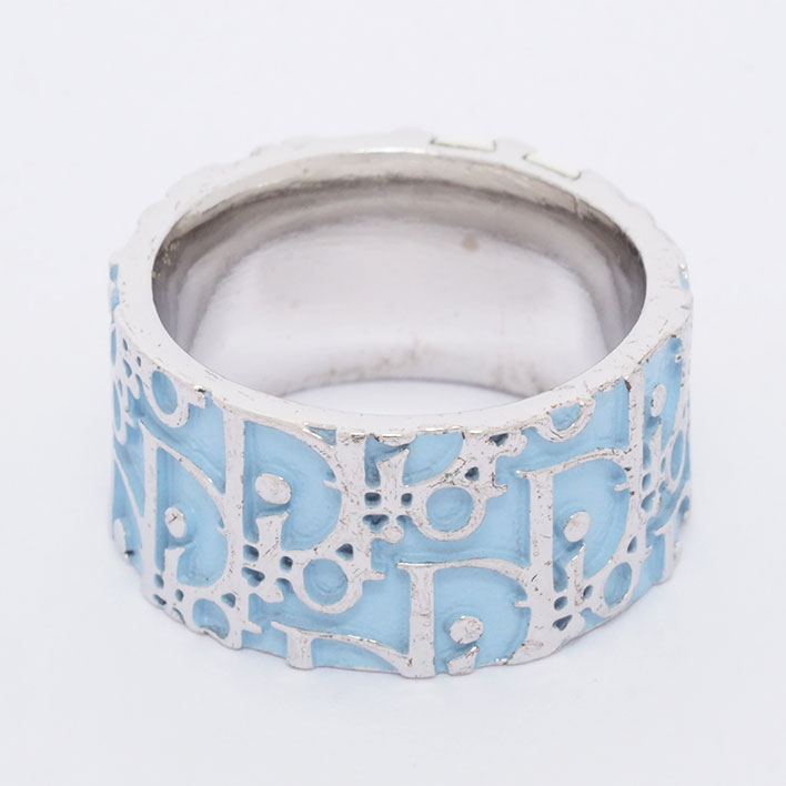 楽天市場】クリスチャン ディオール トロッター リング 水色/樹脂 13号