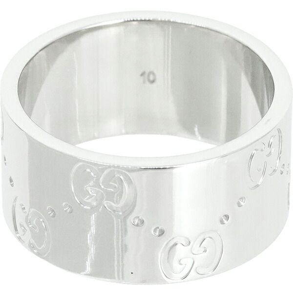 楽天市場】【超美品】 グッチ リング アイコン ワイド 約10号 K18WG