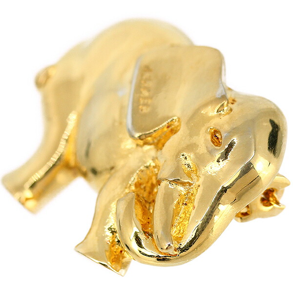 楽天市場】エルメス ブローチ エレファント 象 メタル GP ゴールド