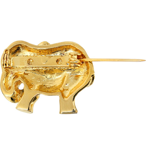 楽天市場】エルメス ブローチ エレファント 象 メタル GP ゴールド