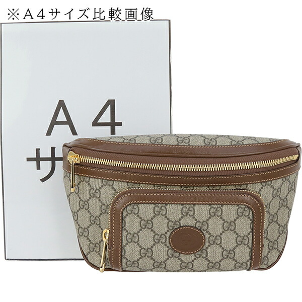 楽天市場】【未使用品】 グッチ ボディバッグ GG ラージ ベルトバッグ