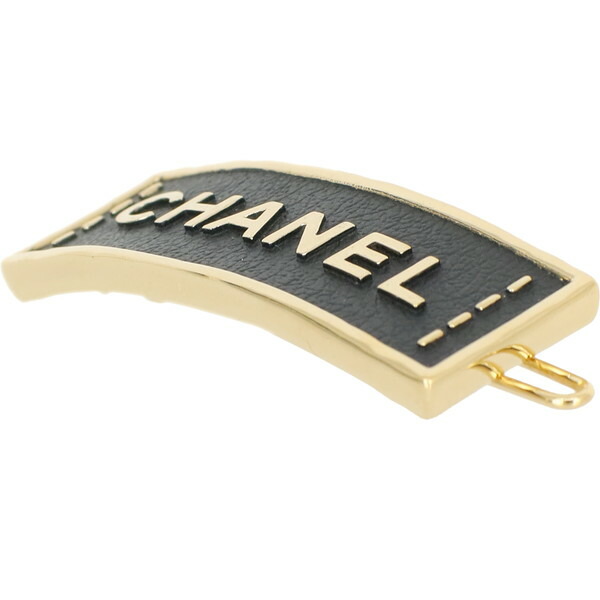 楽天市場】【10%OFF】 シャネル バレッタ CHANELロゴ GP レザー