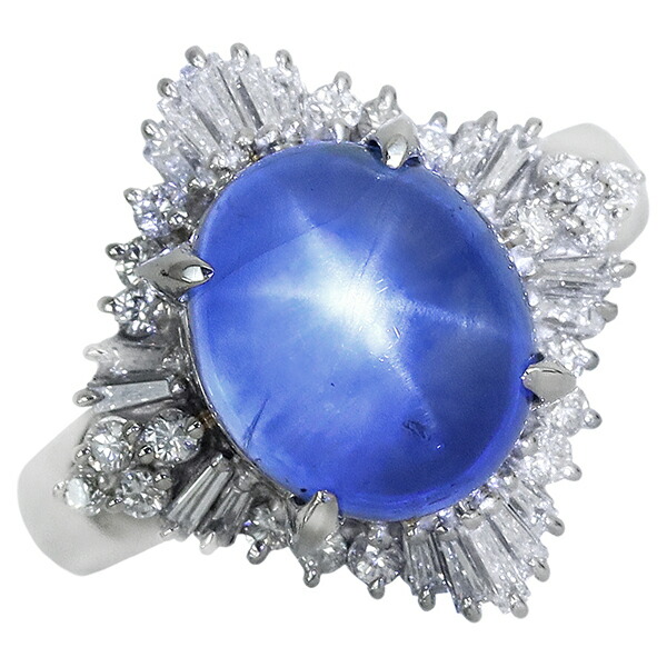 楽天市場】【30%OFF】 非加熱 スターサファイア プラチナ 指輪 天然