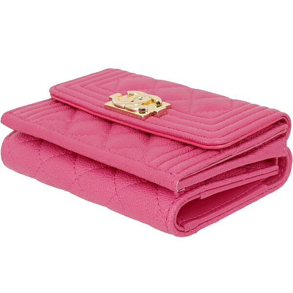 楽天市場】【10%OFF】 シャネル 三つ折り財布 スモール フラップ