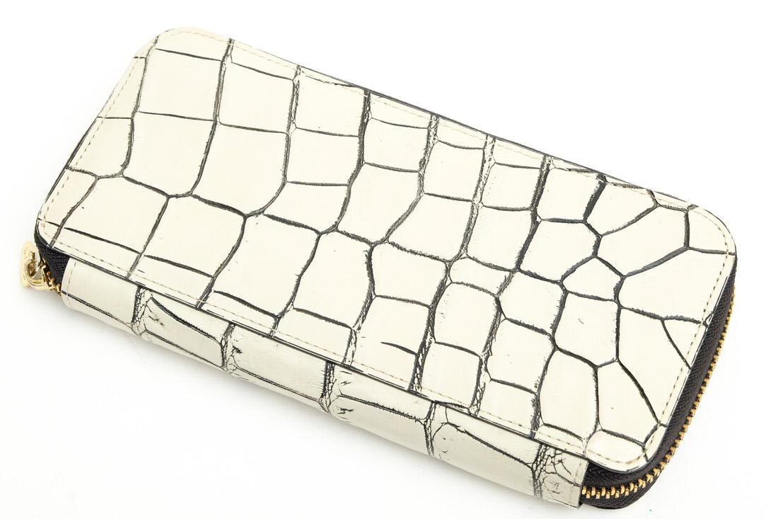 楽天市場】STYLE CROCO 長財布 スタイルクロコ 谷染め 目地染め バニラ