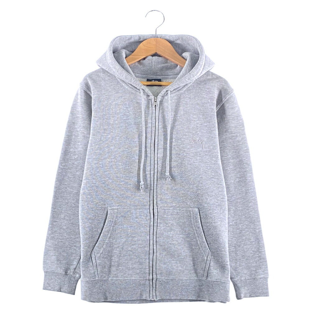 楽天市場】stussy ZIPパーカー Sサイズ グレー バック刺繍 ワン