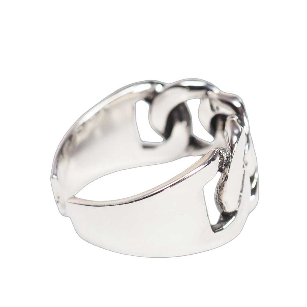 楽天市場】ビンテージ風シルバー チェーンデザインリング フリーサイズ