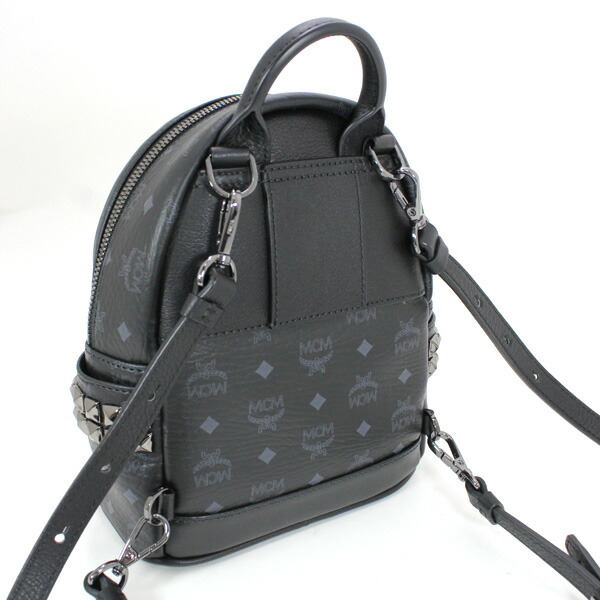 楽天市場】MCM エクストラミニサイズ STARK バックパック 黒 スタッズ