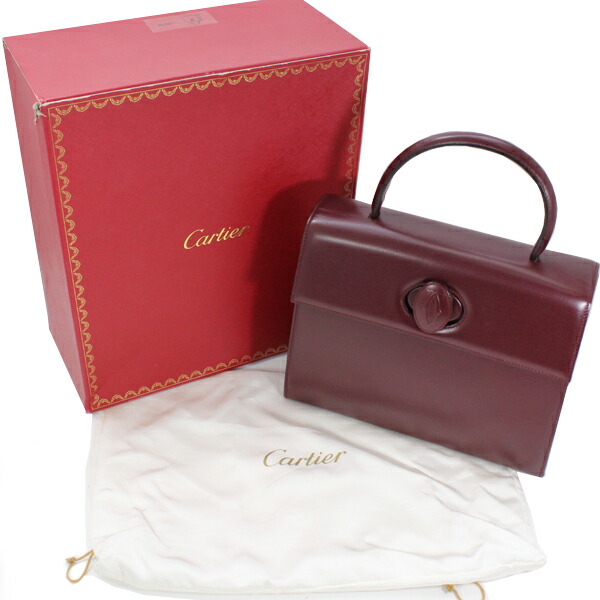 楽天市場】カルティエ バッグ マストライン 新型 ボルドー レザー