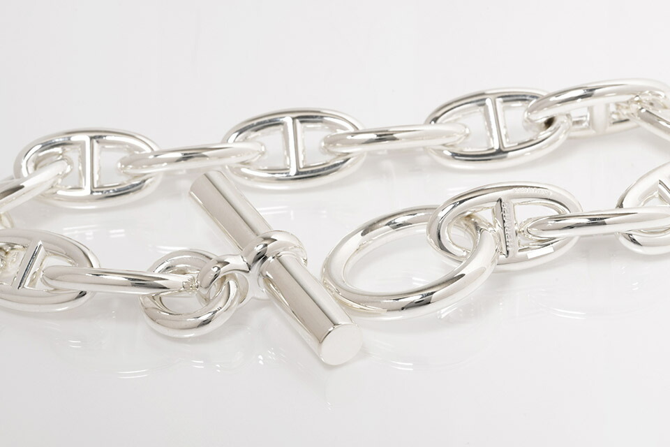 楽天市場】エルメス HERMES シェーヌダンクル GM 15コマ ブレスレット