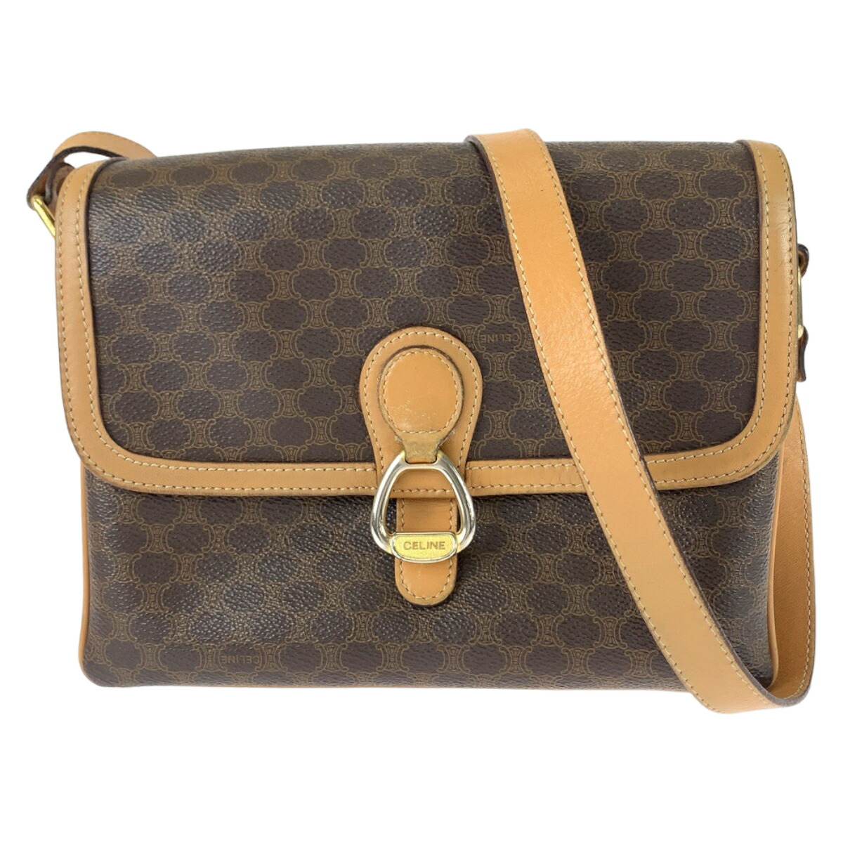 楽天市場】美品 CELINE セリーヌ ヴィンテージ マカダム柄 ブラウン