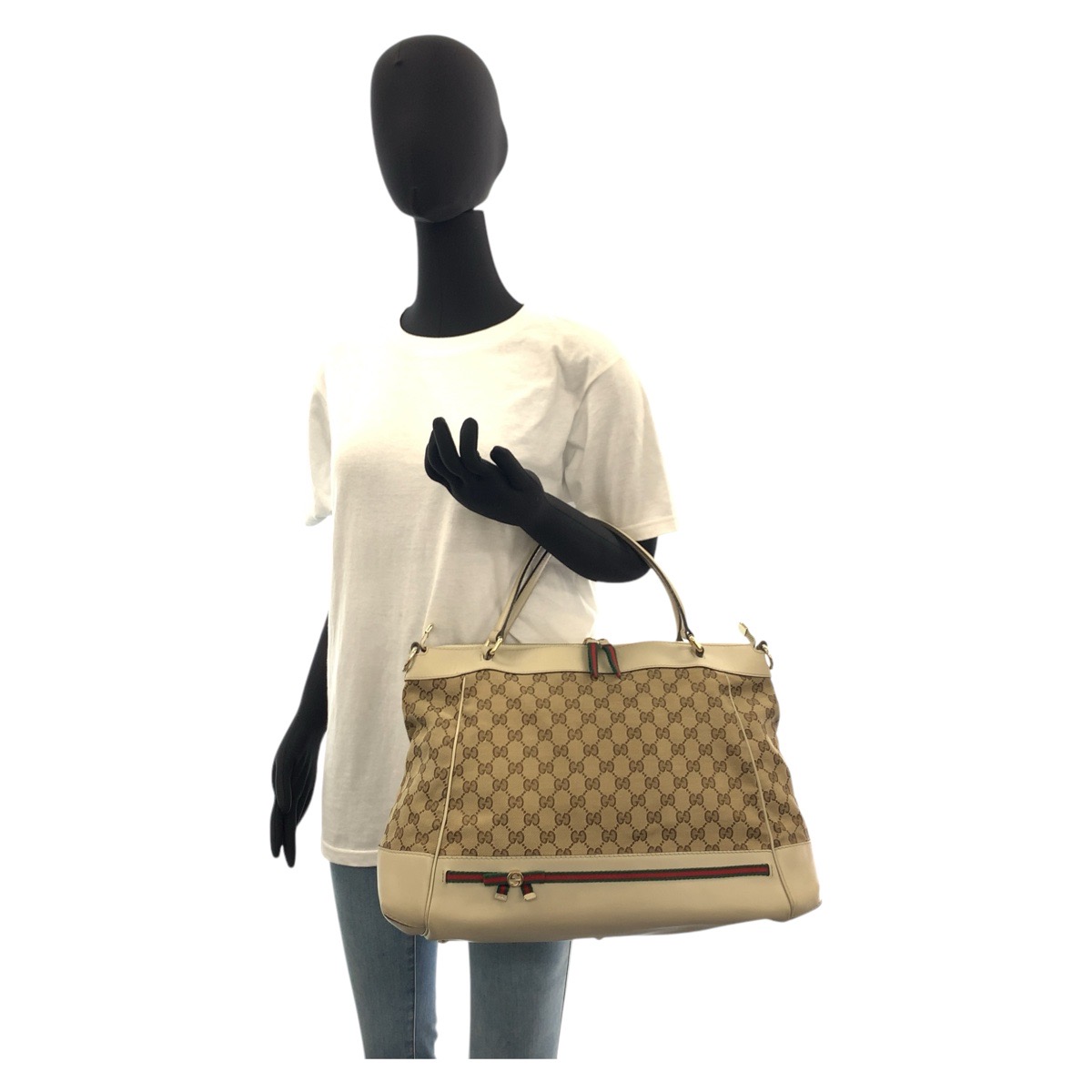 楽天市場】GUCCI グッチ メイフェア シェリーライン ベージュ ゴールド