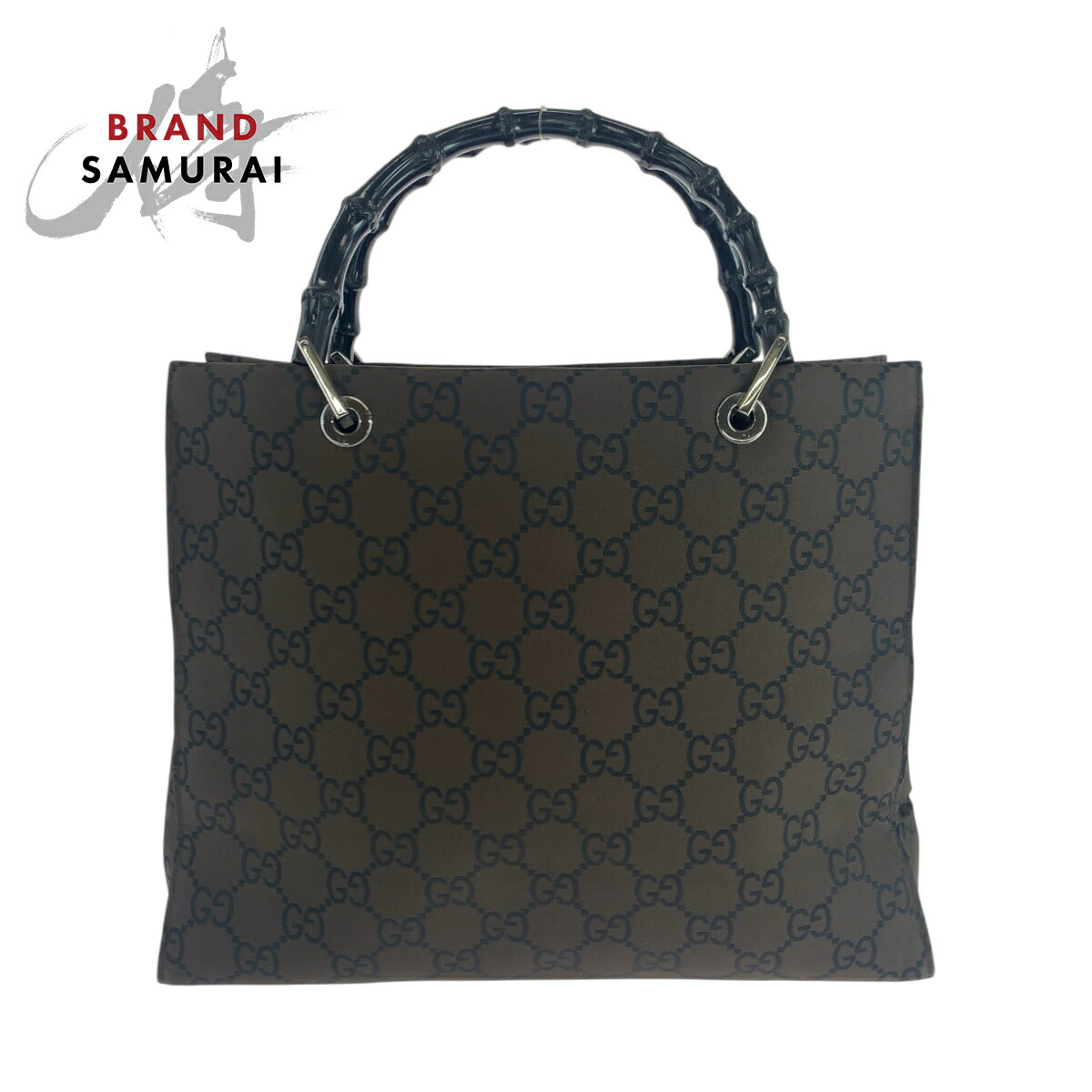 楽天市場】美品 GUCCI グッチ バンブー ブラウン ブラック シルバー