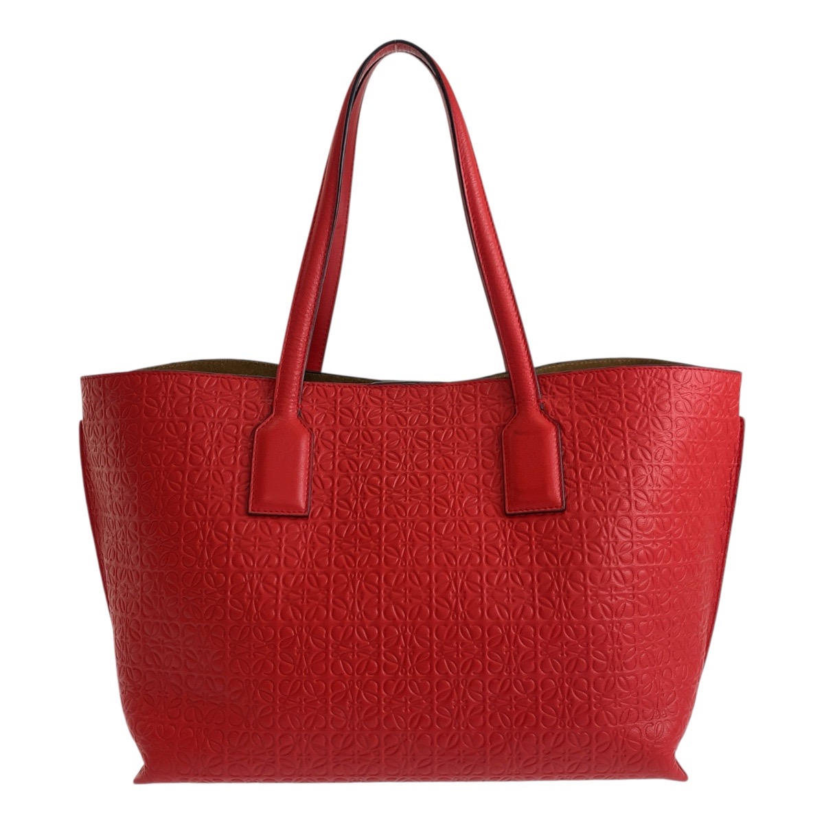 楽天市場】美品 LOEWE ロエベ リピートアナグラム レッド レザー