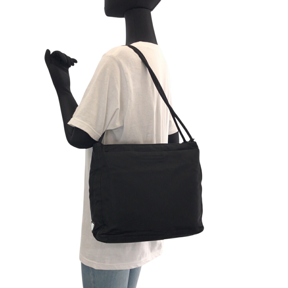 楽天市場】美品 PRADA プラダ テスート 三角ロゴプレート ブラック 黒