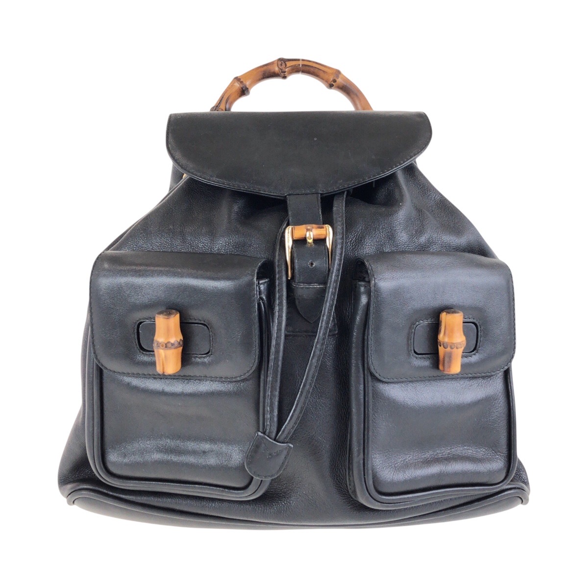 楽天市場】美品 GUCCI グッチ バンブー ブラック 黒 ゴールド金具