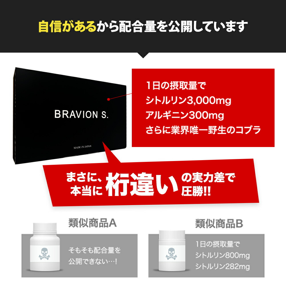 楽天市場】増大サプリ BRAVION S. ブラビオンエス 公式通販 2ヶ月分